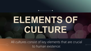 Defining culture and society from the perspectives of ANTHROPOLOGY AND ...
