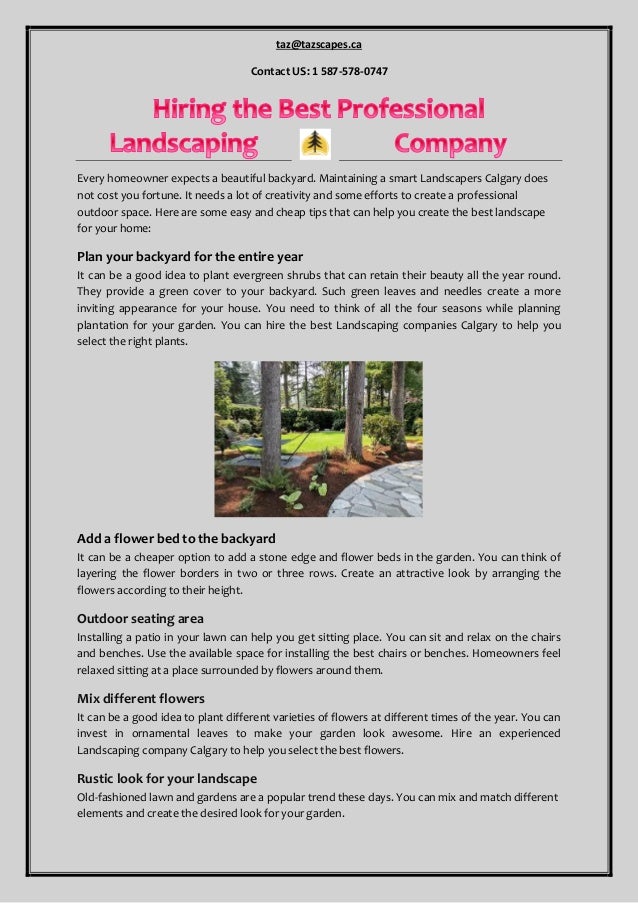 3 6 Hiring The Best Professional Landscaping Company