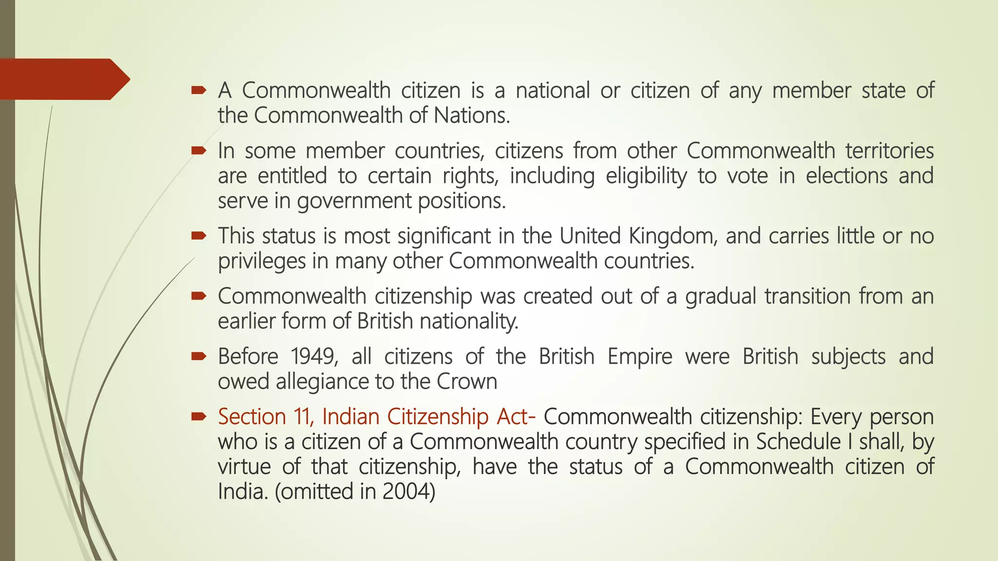 Citizenship under Indian Constitution and Citizenship act 1955 | PPTX