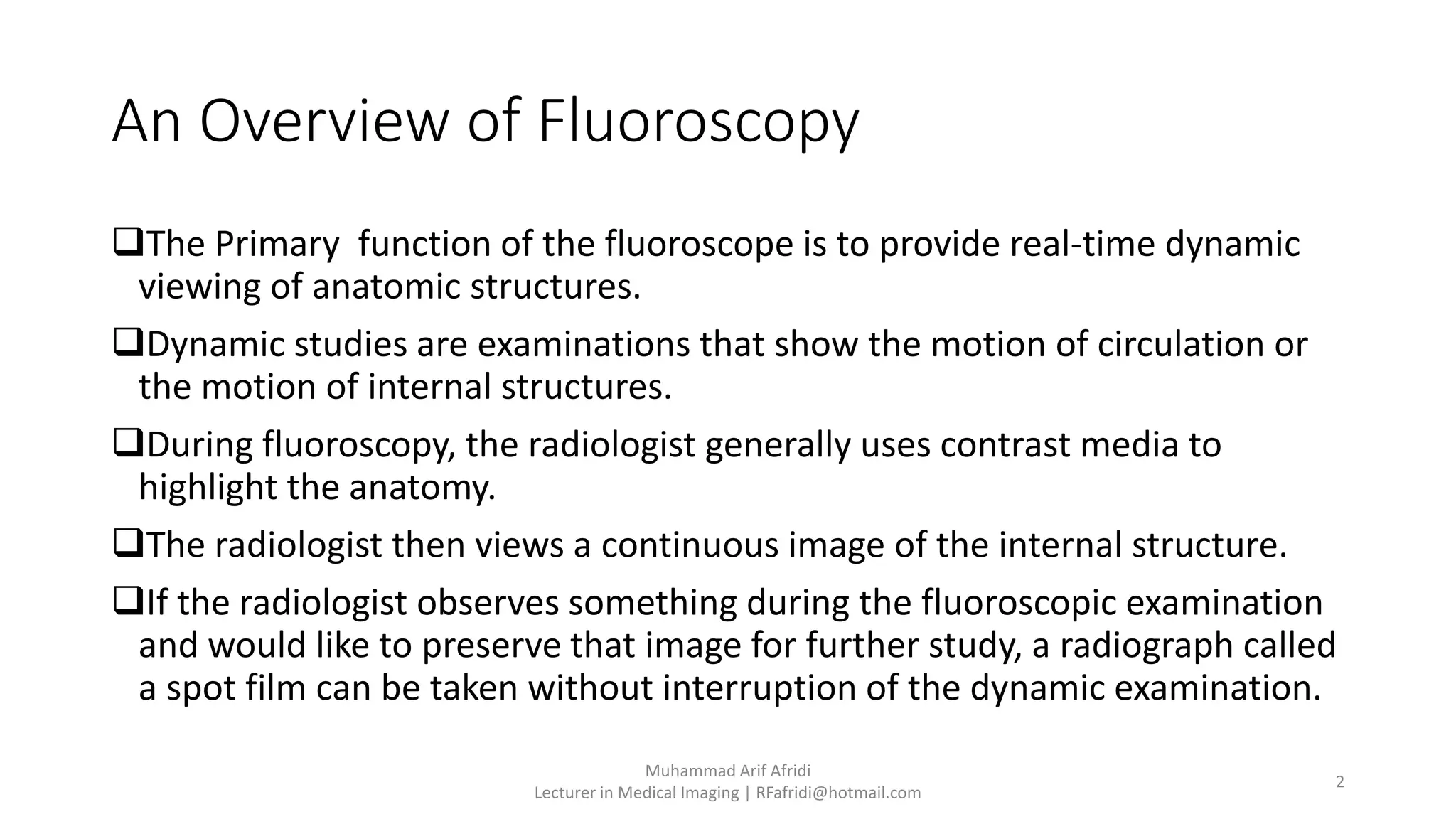 conventional fluoroscopy imaging system | PPT