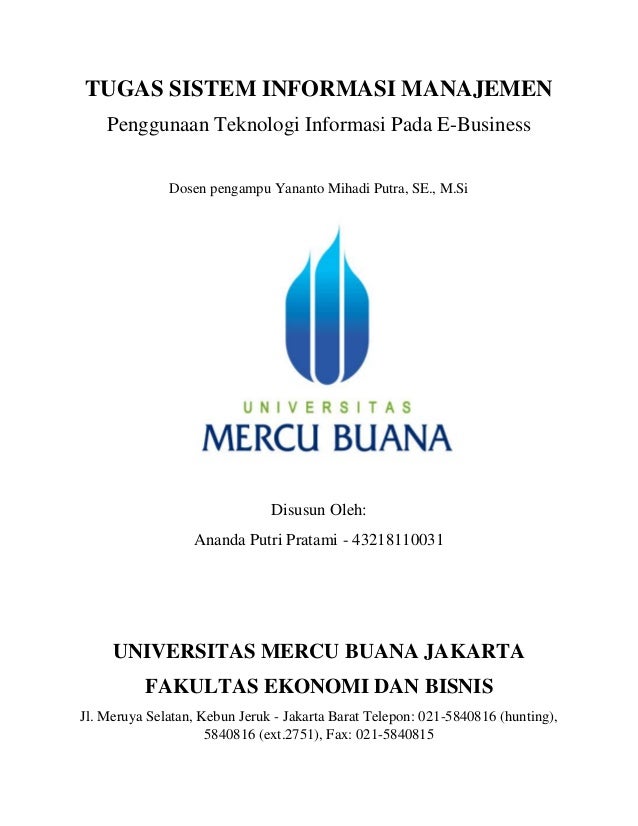 03 Tugas Sistem Informasi Manajemen Penggunaan Teknologi Informasi