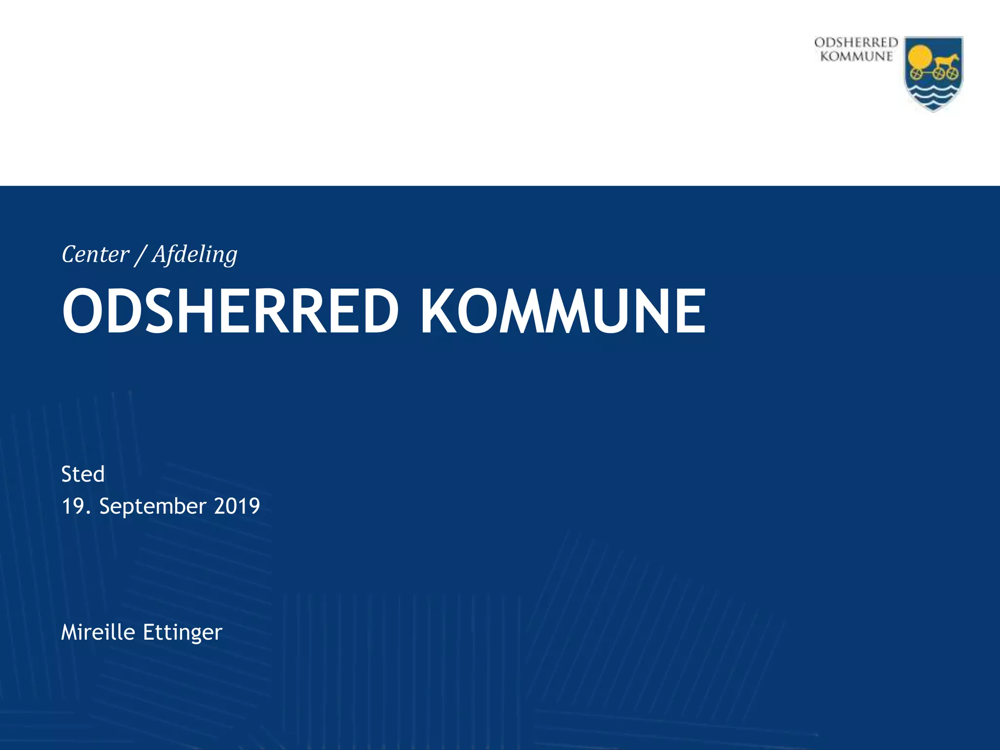 Kundecase Odsherred Kommune TOPdesk on Tour Denmark 2019 PPT