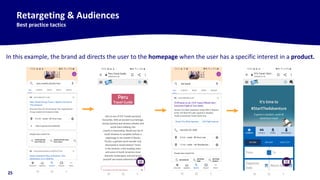 Retargeting & Audiences
Best practice tactics
In this example, the brand ad directs the user to the homepage when the user has a specific interest in a product.
25
 