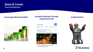 Betas & Trends
Future developments
Increasingly Monetised SERPs Branded Inspiration Through
Image Search Ads
AI Optimisation
32
 