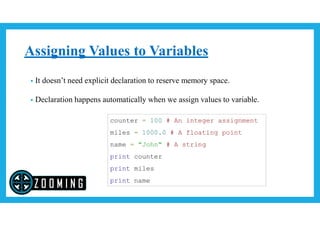 Python Variable Types, List, Tuple, Dictionary | PPT