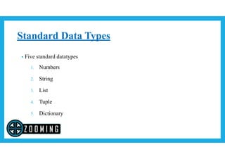 Python Variable Types, List, Tuple, Dictionary | PPT