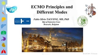 BEACH 2019 – FS Taccone
T1T2T3T4T5T6
T7T8
T9
T10
T11T12L1L2L3
BEACH 2019 – FS Taccone
ECMO Principles and
Different Modes
Fabio Silvio TACCONE, MD, PhD
Dpt of Intensive Care
Brussels, Belgium
 
