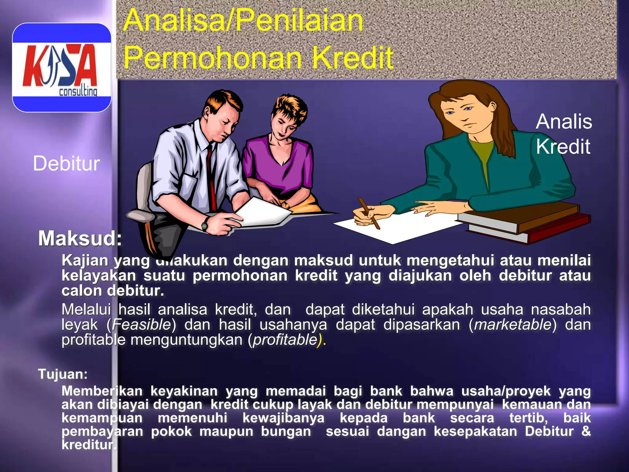 Materi Credit Analysis _Materi Training KREDIT PERBANKAN | PPT