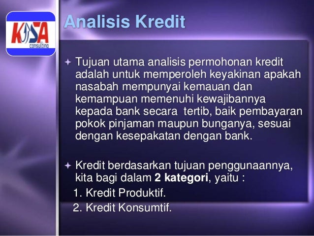 Materi Credit Analysis Materi Training Kredit Perbankan
