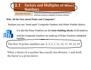 3.1 Factor Trees notes 2