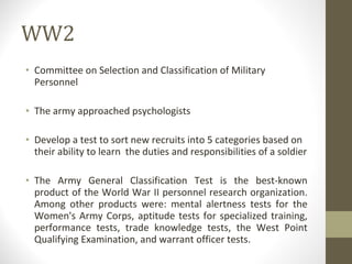 General Classification Test 3 1 io psych overview | PPT