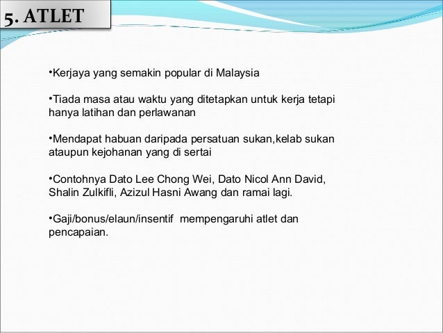 3.1 KERJAYA DALAM SUKAN