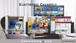 E LECTRONIC C HANNELS

Mobile Banking

Sesame Street

akhoni.com

THE MEGAMINDS

 