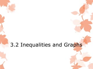 3.2 Inequalities and Graphs
 