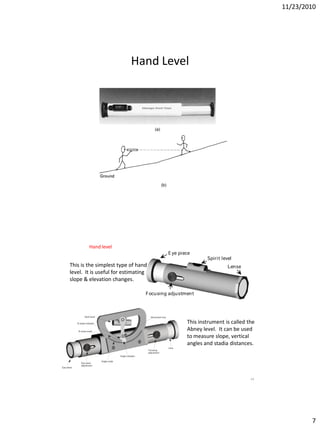 Hand Level Example บทที่ 3 การวัดระยะทาง 2 | PDF