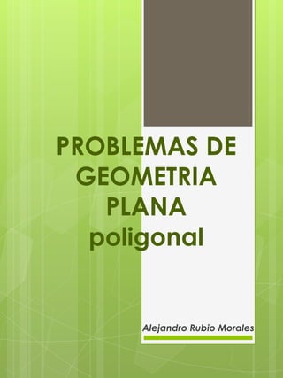 PROBLEMAS DE
 GEOMETRIA
   PLANA
  poligonal


     Alejandro Rubio Morales
 