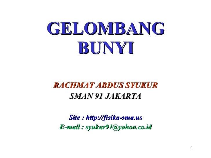 3 2 Gelombang Bunyi