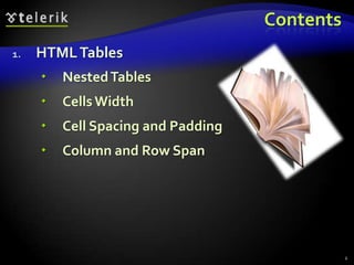 HTML: Tables and Forms | PPTX | Web Design and HTML | Internet