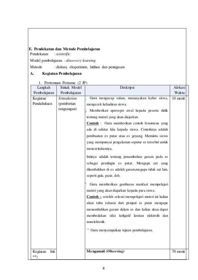 Contoh Deskripsi Pembelajaran - J K A T L V