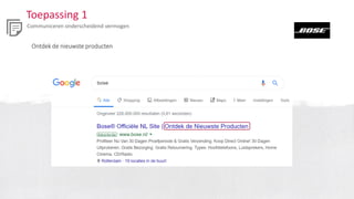 Toepassing 1
Communiceren onderscheidend vermogen
Ontdek de nieuwste producten
 