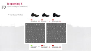 Toepassing 5
Optimaal inzet productinformatie
 Von Restorff-effect
 