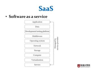 25
SaaS
• Software as a service
 