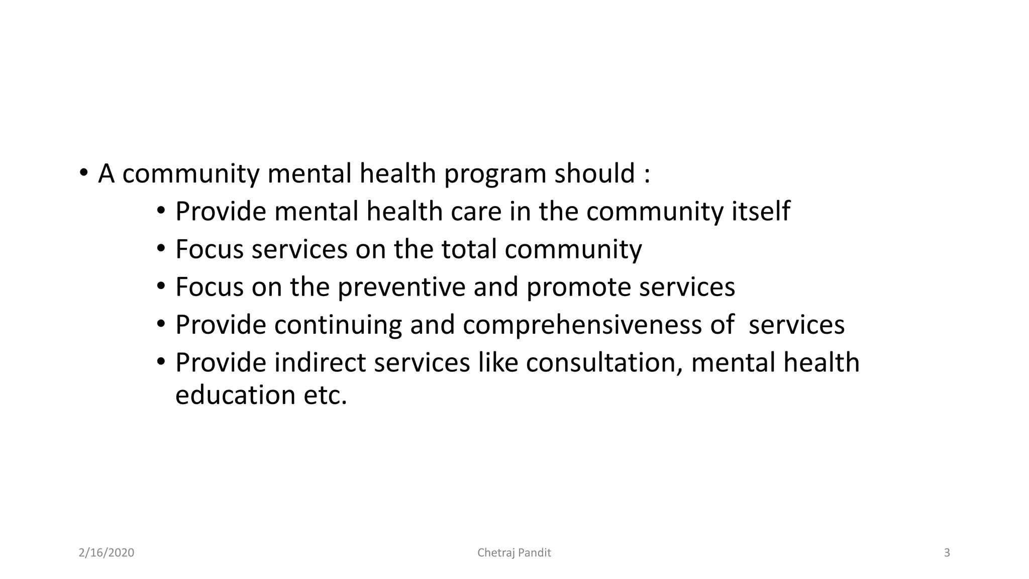community mental health | PPT