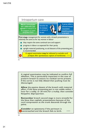 6/7/1441
31
Intrapartum care
2/29/2061
61
2/29/2062
62
 