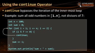 05. Java Loops Methods and Classes | PPT