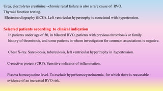 BRVO Etiopatho, Management with studies | PPTX
