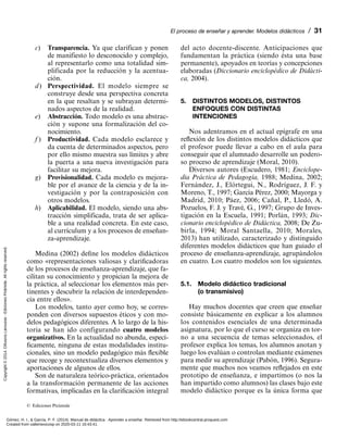 Proceso de enseñar y aprender modelos didacticos | PDF