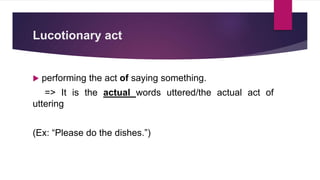 Speech Acts - pragmatics | PPTX
