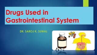 Drugs Used in
Gastrointestinal System
DR. SAROJ K. SUWAL
 