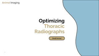 1
Optimizing
Thoracic
Radiographs
Small Animal
 