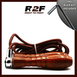 R2F Leather Skipping Rope Adjustable Weight loss Fitness Gym Jump Speed Ropes