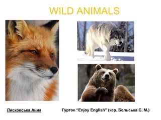 WILD ANIMALS
Лисковська Анна Гурток “Enjoy English” (кер. Бєльська С. М.)
 