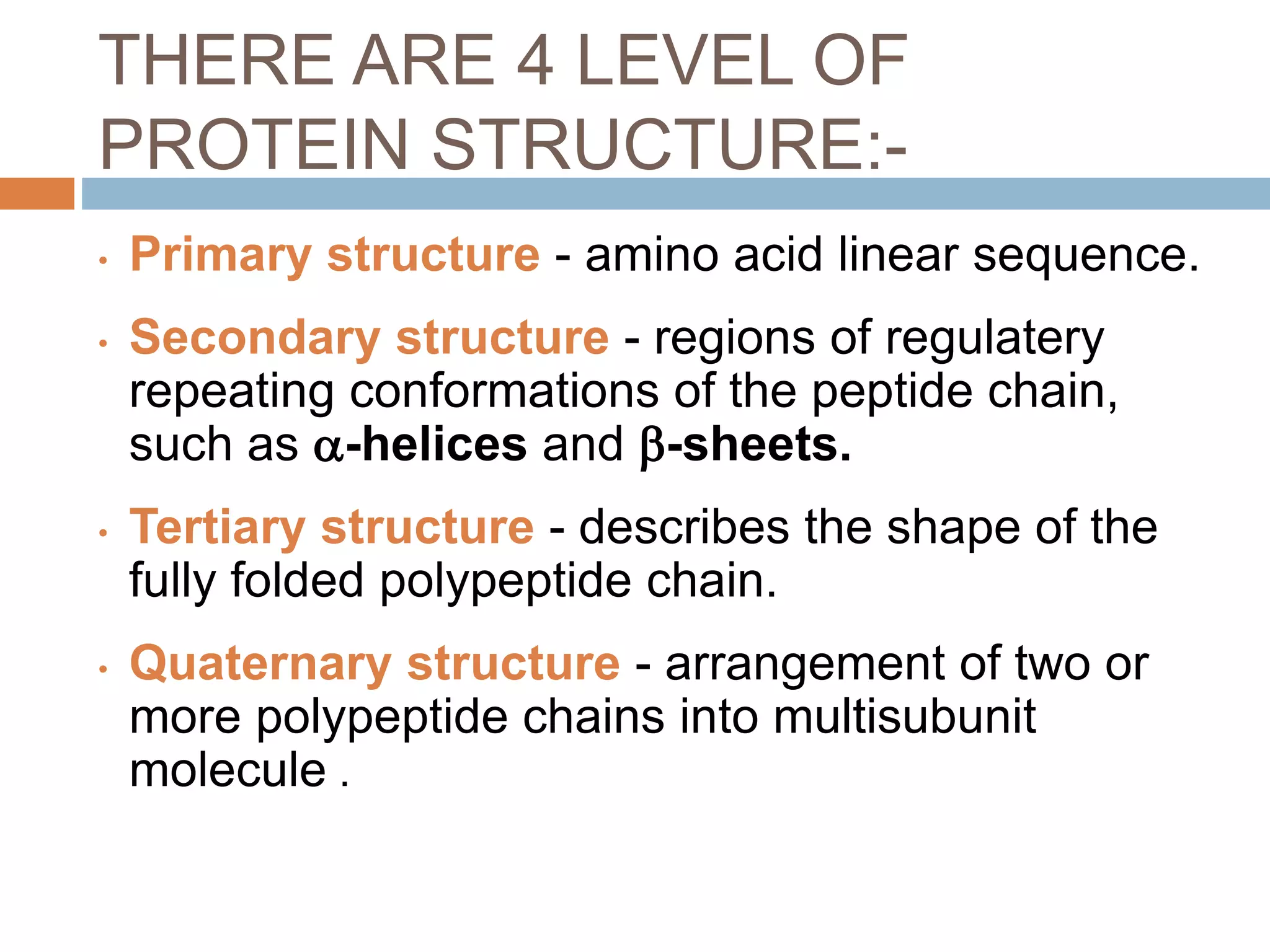 Primary structure of protein by KK Sahu sir | PPTX