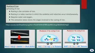Reversaible Rusting 3.2 rusting as a redox reaction | PPTX