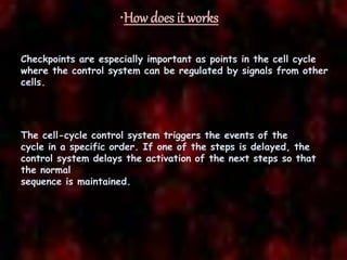 Control of cell cycle | PPTX