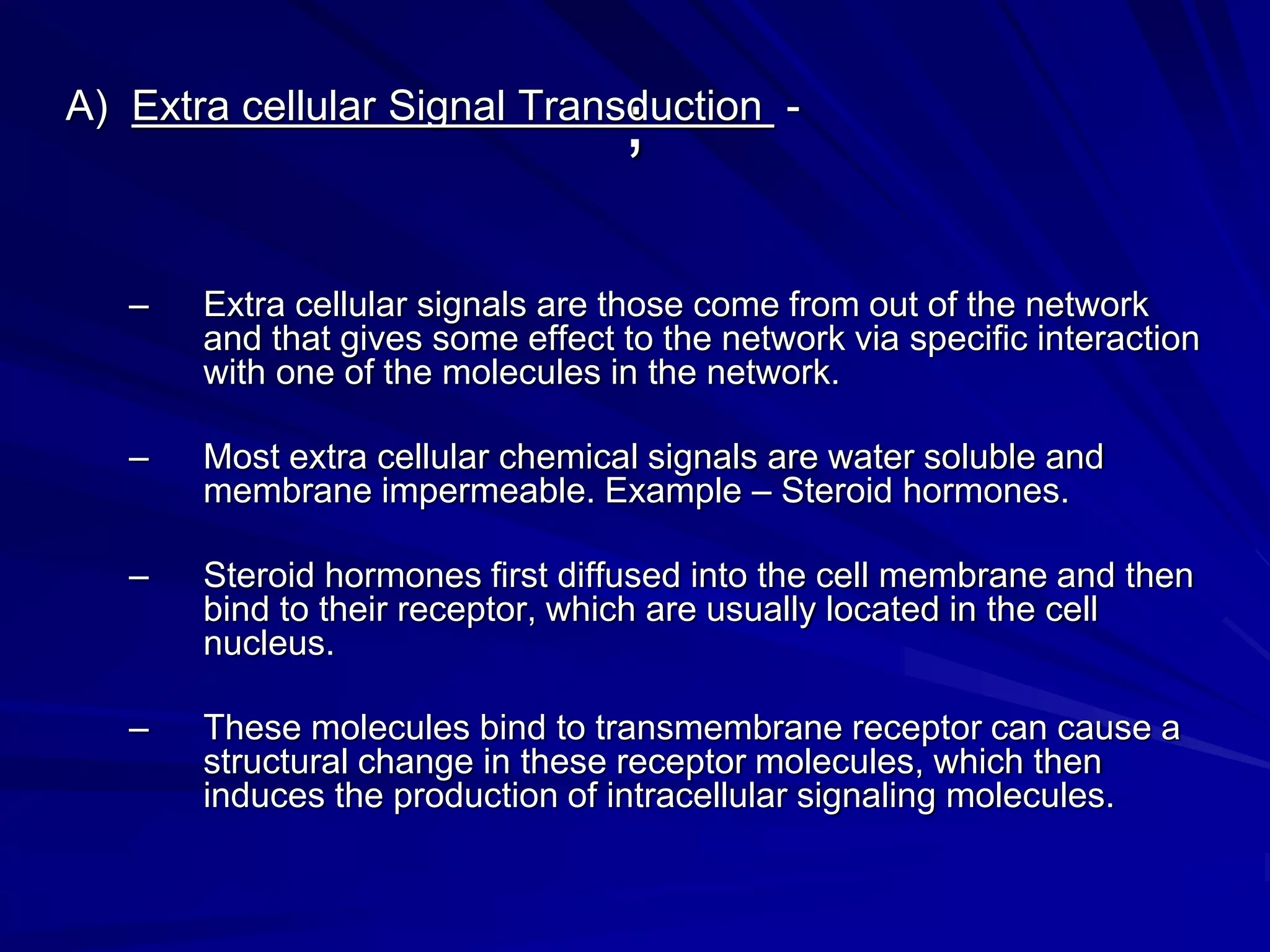 Signal transduction process | PPT | Biological Sciences | Science