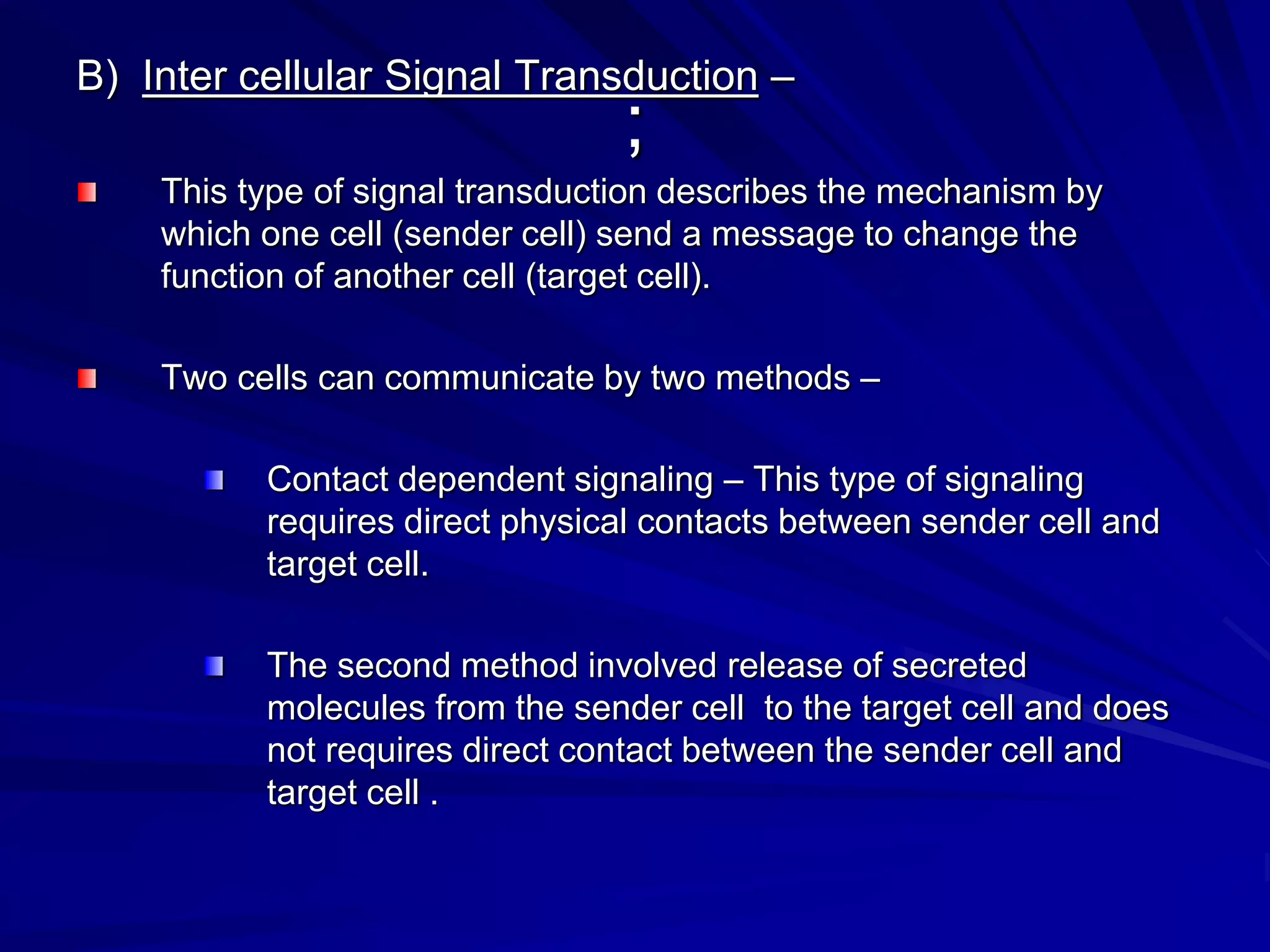Signal transduction process | PPT | Biological Sciences | Science