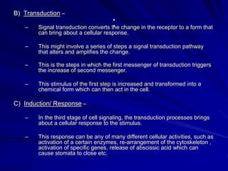 Signal transduction process | PPT