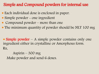Compound Powder Label powders & granules | PPTX