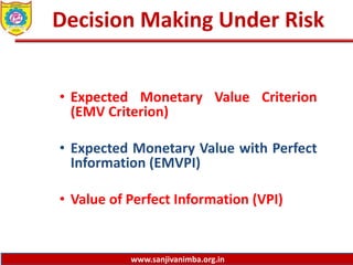 3.4 decision making under risk | PPTX