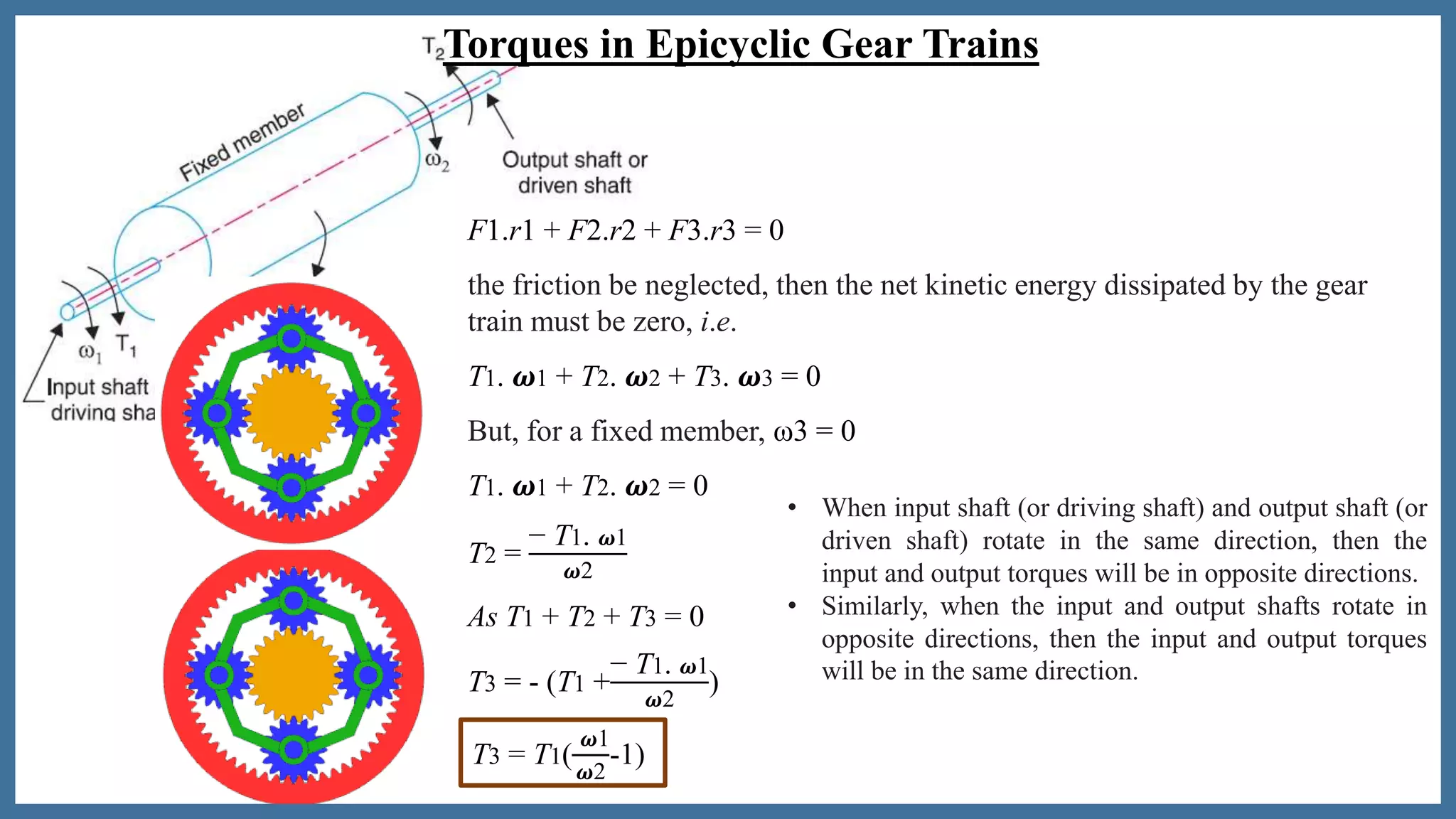 Torque Rundown Analysis 3.4 TORQUE ANALYSIS IN GEAR TRAINS | PPTX