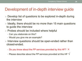Interview Question Field Study Guide Field Techniques (Field Epidemiology) | PPTX