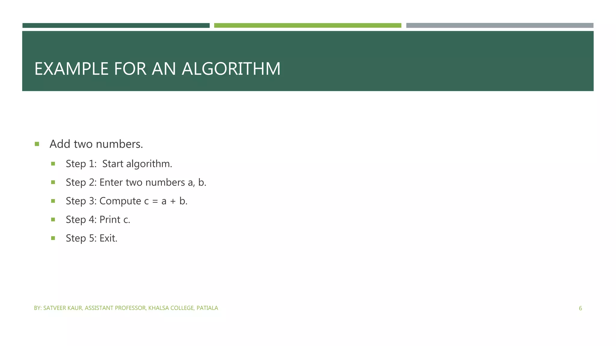 Algorithms, flow charts and pseudocodes | PPTX