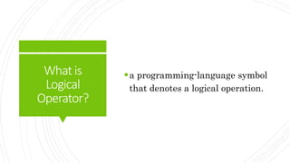3. sql logical operators | PPTX