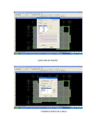 ESPECTRO DE DISEÑO
COMBINACIONES DE CARGA
 