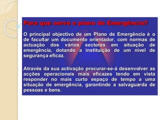 3.4 plano de emergencia